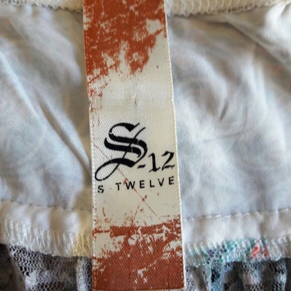 Vintage Y2K Babydoll S12 S Twelve Cami Tunic Top Embellished Tiered Lace USA L - Picture 5 of 6